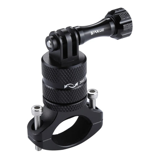 PULUZ 360 Degree Rotation Bike Aluminum Handlebar Adapter Mount with Screw for GoPro 5 Camera - Black - 1