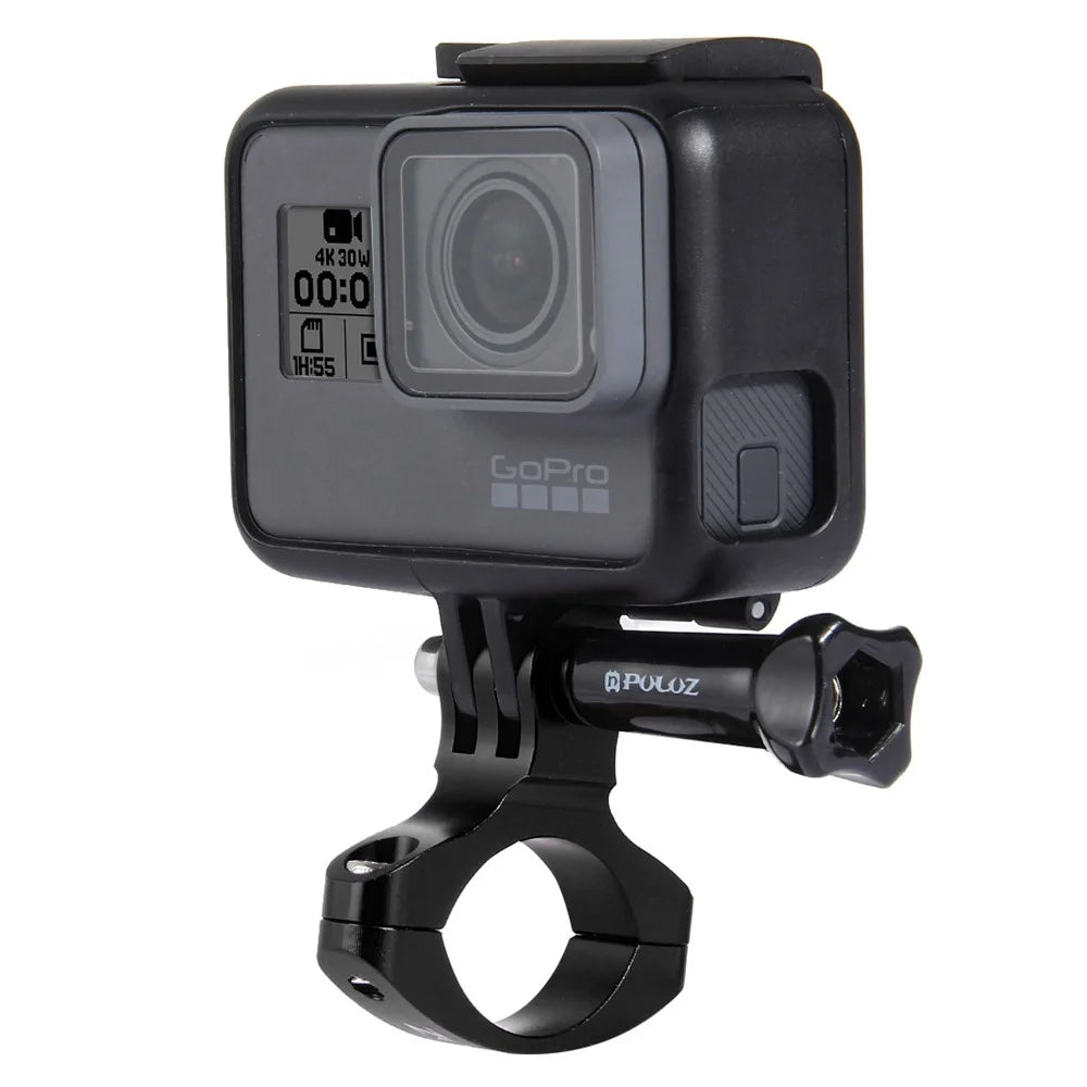 PULUZ PU193 Aluminum Alloy O Shape Bicycle Bracket Bike Handlebar Mount for Gopro Hero 5 /4 /3+ /3 /2 /1 - Black - 4