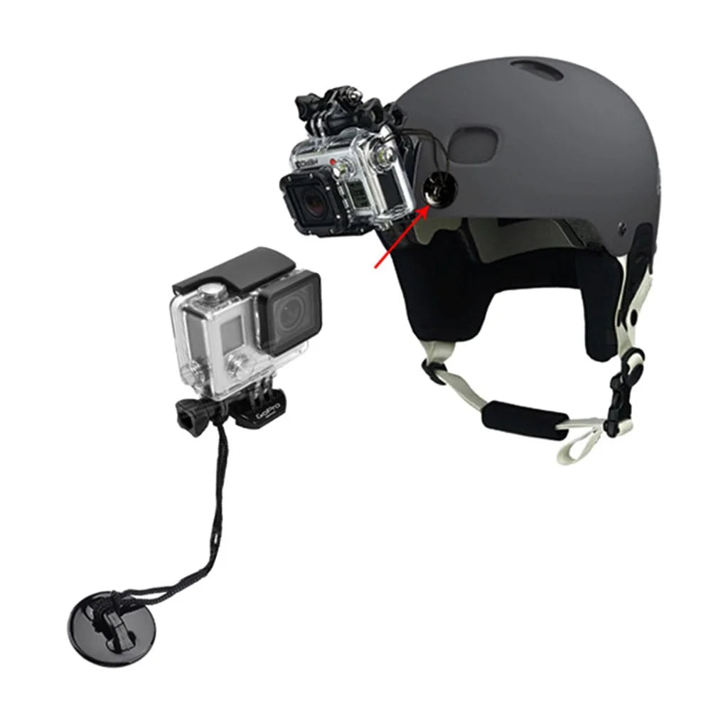 PULUZ PU21 Surf Snowboard Buckle Safety Tethers Strap with Sticker VHB Mount Pad for GoPro HERO4/3+/3/2/1 - Black - 4