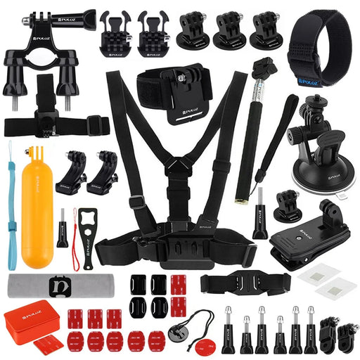 PULUZ PKT16 53 in 1 Chest Belt Wrist Strap Quick Release Buckles Total Ultimate Combo Kit for GoPro Accessories - 1