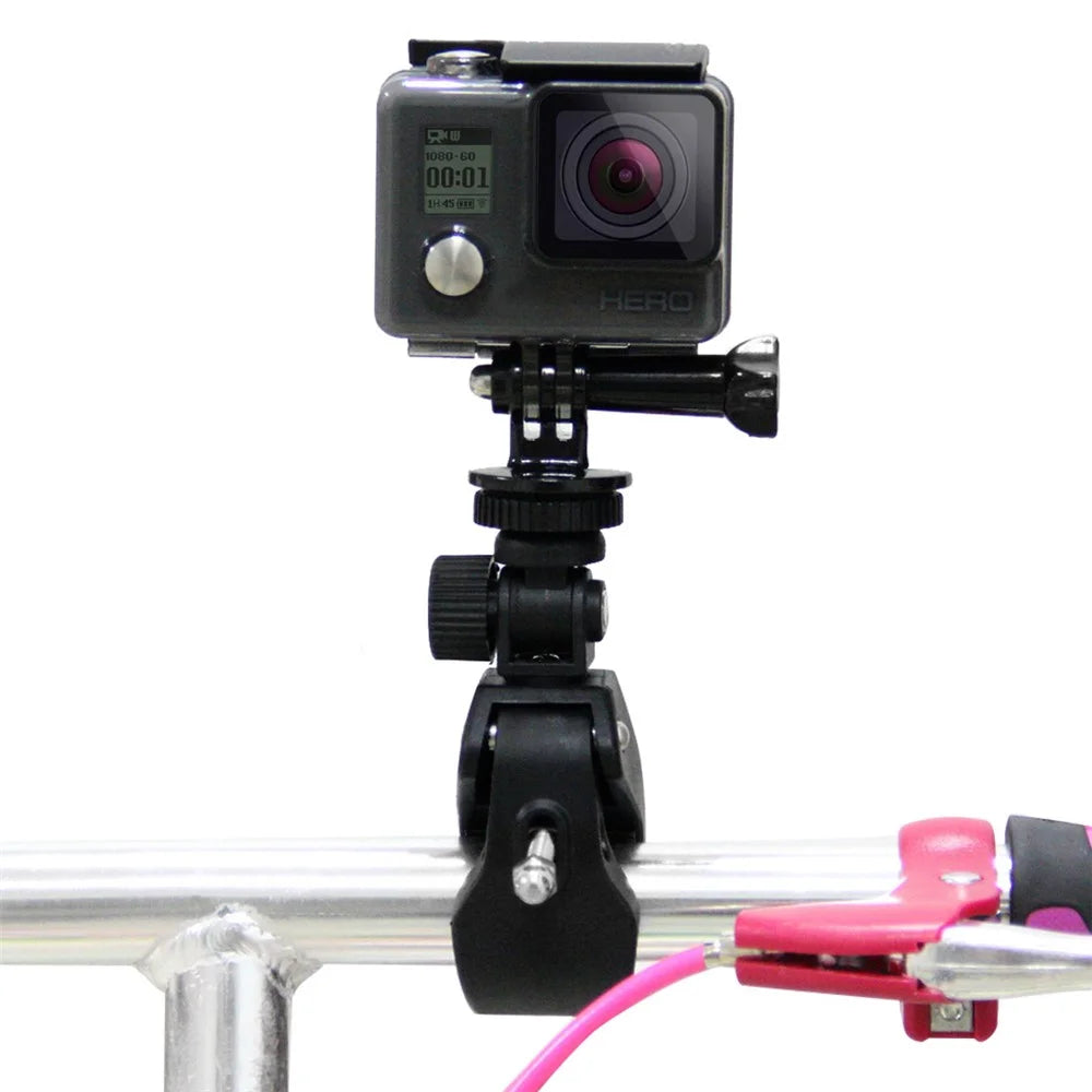 PULUZ PU177B Motorcycle Bicycle Handlebar Holder Stand for GoPro Hero 7/6/5, DJI OSMO Action Camera - 1
