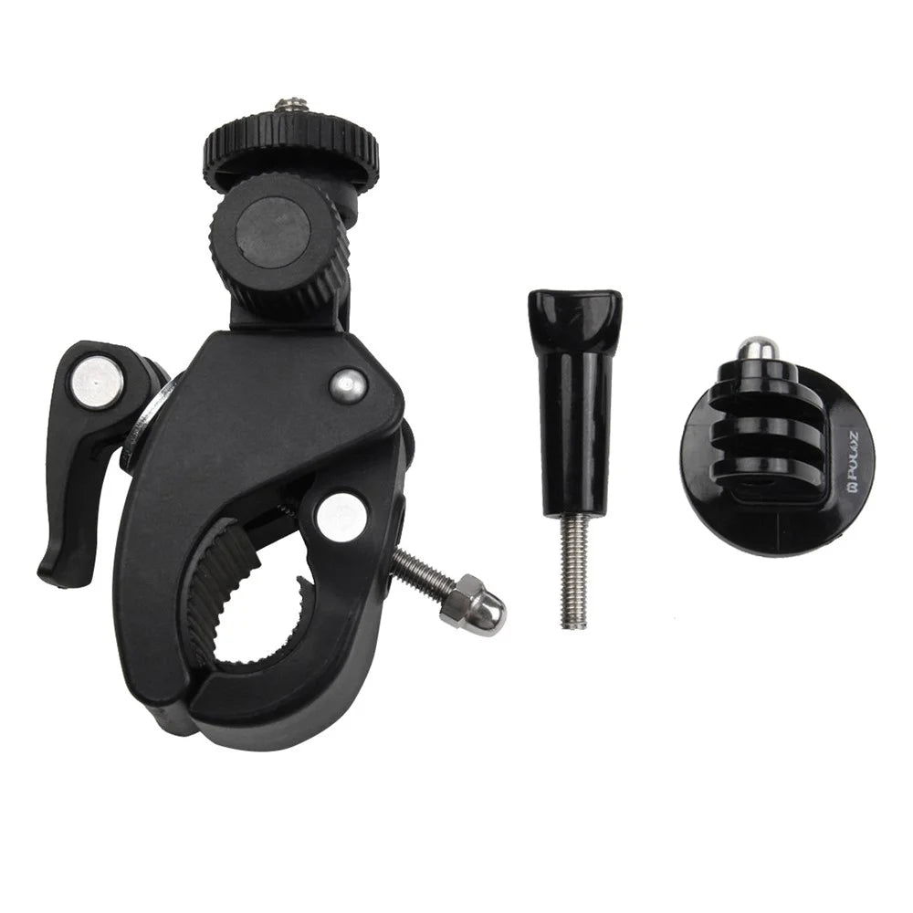 PULUZ PU177B Motorcycle Bicycle Handlebar Holder Stand for GoPro Hero 7/6/5, DJI OSMO Action Camera - 2