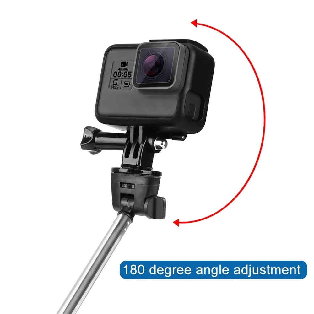 PULUZ PU55 Extendable Selfie Stick Adjustable Telescoping Handheld Monopod Pole for GoPro Hero 7/6/5/5 Session/4Session/4/3+/3/2/1, DJI Osmo Action Camera - 5