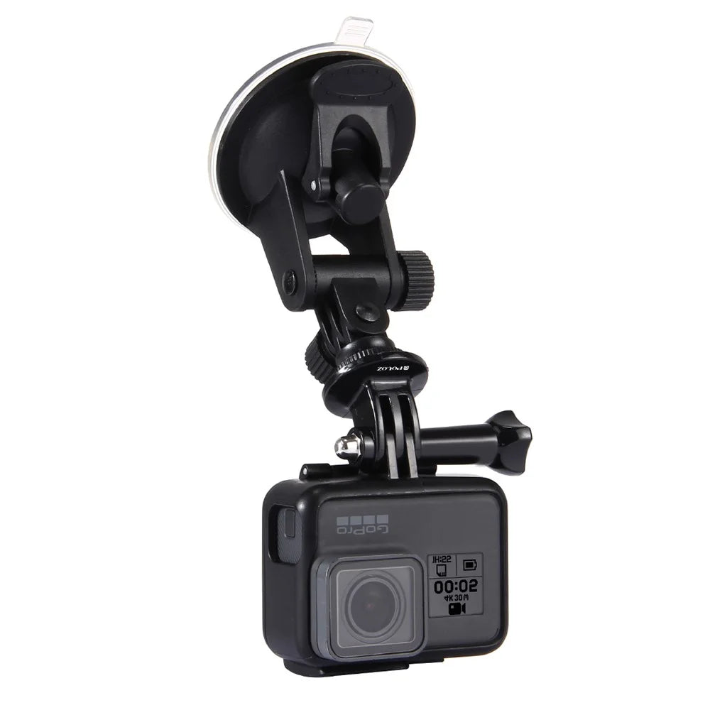 PULUZ PU51 Car Suction Cup Mount with Screw Tripod Mount Adapter Storage Bag for GoPro Hero 7/6/5, DJI OSMO Action Camera - 1