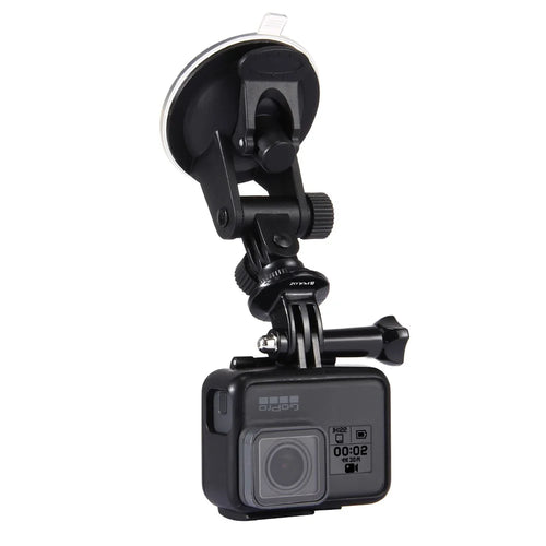 PULUZ PU51 Car Suction Cup Mount with Screw Tripod Mount Adapter Storage Bag for GoPro Hero 7/6/5, DJI OSMO Action Camera - 1