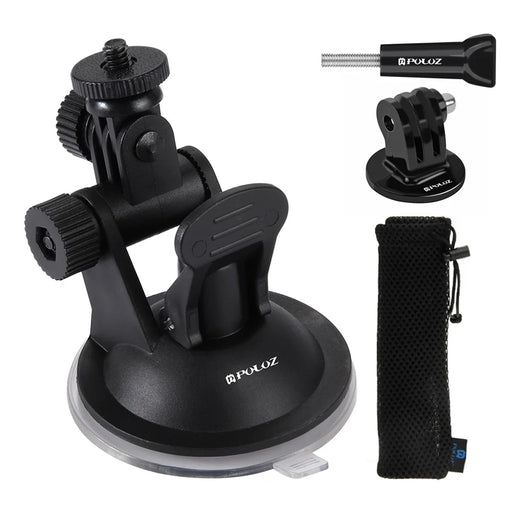 PULUZ PU51 Car Suction Cup Mount with Screw Tripod Mount Adapter Storage Bag for GoPro Hero 7/6/5, DJI OSMO Action Camera - 2