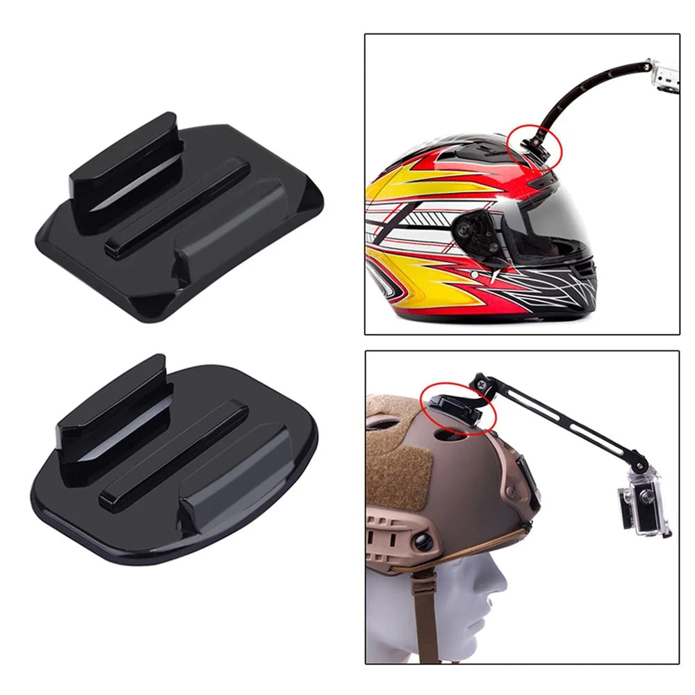 PULUZ 2PCS Curved Surface Mounts + 2PCS Flat Surface Mounts + 4PCS Adhesive Mount Stickers for GoPro Hero 6 / 5 / 5 Session / 4 Session - 5