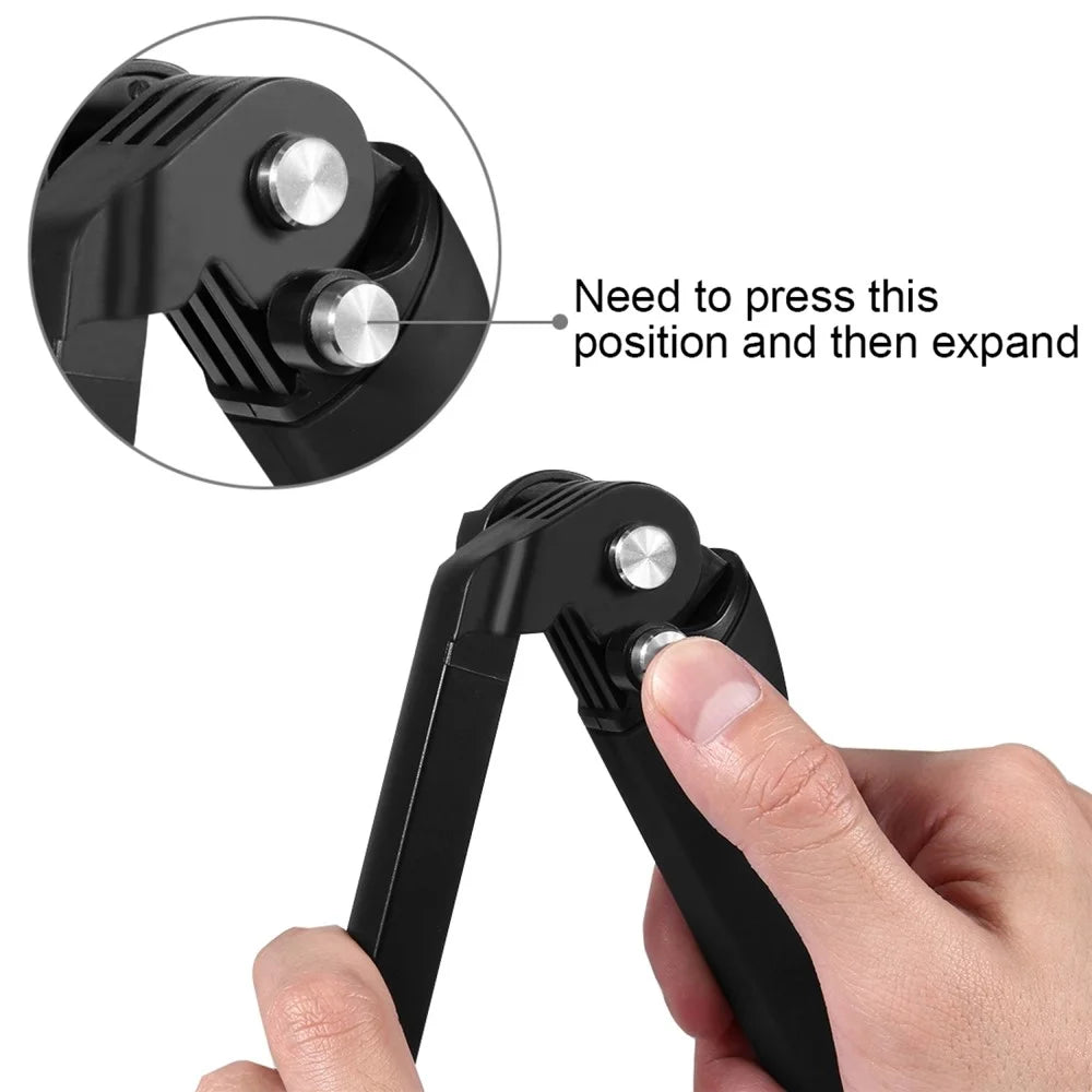 PULUZ 3-Way Grip Foldable Multi-functional Selfie-stick Extension Monopod with Tripod for GoPro New Hero/Hero7/6/5/5 Session/4 Session/4/3+/3/2/1 DJI Osmo Action Xiaoyi - 6