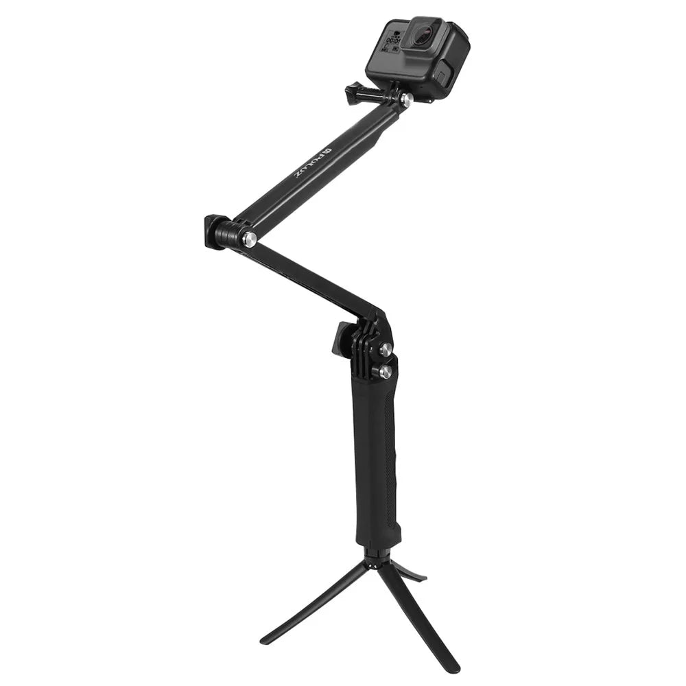 PULUZ 3-Way Grip Foldable Multi-functional Selfie-stick Extension Monopod with Tripod for GoPro New Hero/Hero7/6/5/5 Session/4 Session/4/3+/3/2/1 DJI Osmo Action Xiaoyi - 7