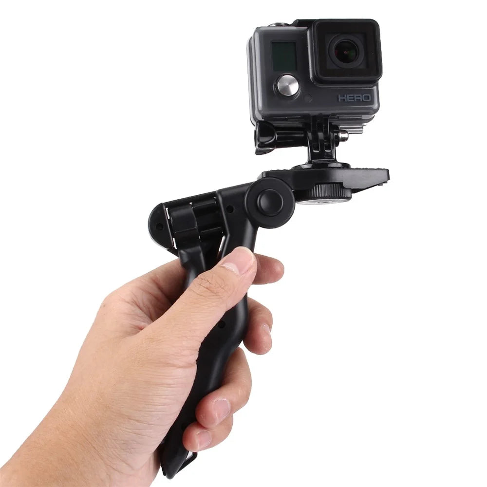 PULUZ PU191 Grip Folding Tripod Mount with Adapter & Screws for GoPro HERO6 /5 /4 /3+ /3 /2 /1, SJ4000, Digital Cameras - 3