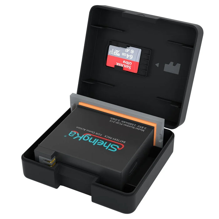 1300MA Li-po Battery with Storage Box Case for DJI OSMO Action Camera Accessories - 2