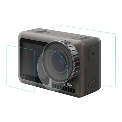 PULUZ Lens + Front and Back LCD Display Tempered Glass Film for DJI Osmo Action - 1