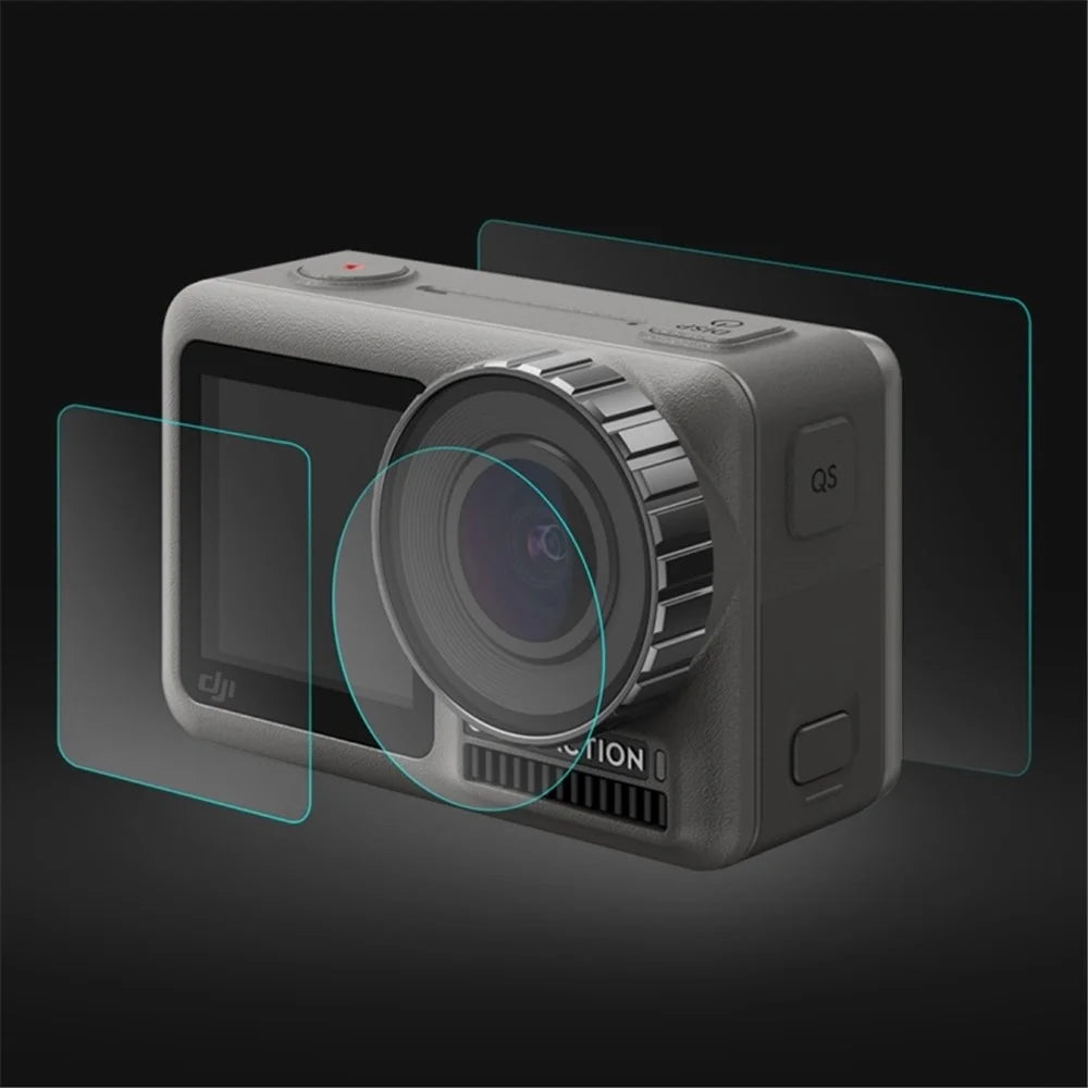 PULUZ Lens + Front and Back LCD Display Tempered Glass Film for DJI Osmo Action - 2
