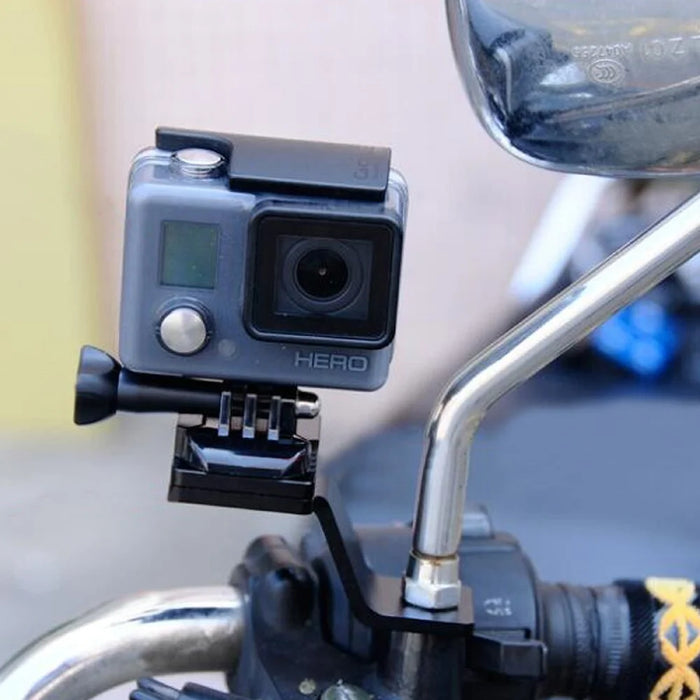 UNOTON Fixed Metal Motorcycle Mount Holder for GoPro HERO 4/3+/3/2/1/SJ4000/SJ5000 - Black - 5