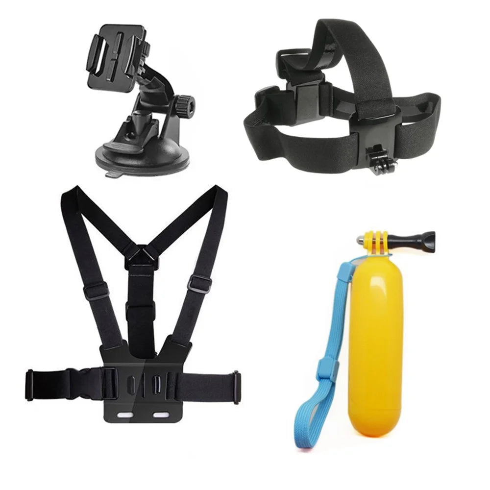 4 in 1 Accessories Kit with Chest Belt, Headstrap, Floating Hand Grip for GoPro Hero 4/3+/3/2/1 SJ4000/5000/6000/Xiaomi Yi - 1