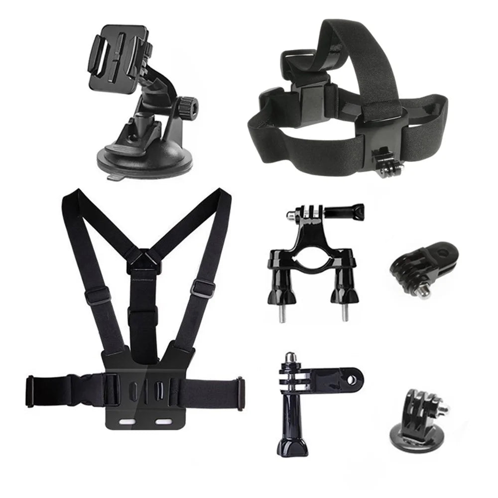 7 in 1 Accessories Kit with Chest Belt, Headstrap, Suction Cup Mount for GoPro Hero 4/3+/3/2/1 SJ4000/5000/6000/Xiaomi Yi - 1