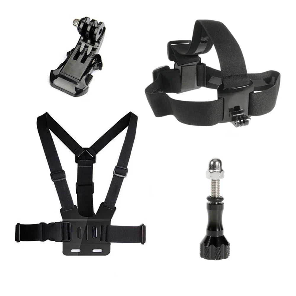 4 in 1 Accessories Kit with Chest Belt, Headstrap for GoPro Hero 4/3+/3/2/1 SJ4000/5000/6000/Xiaomi Yi - 1