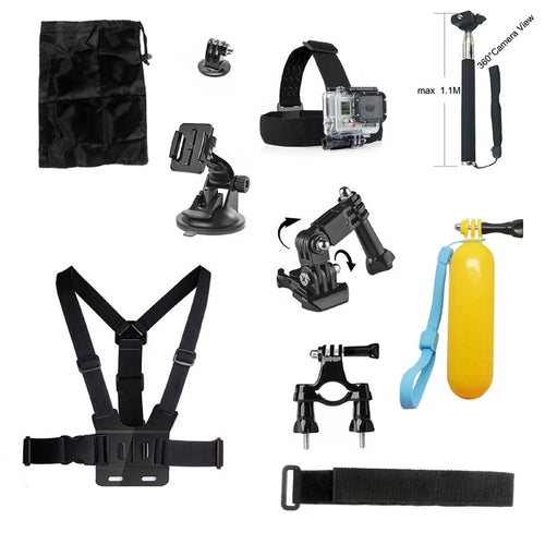 10 in 1 Accessories Kit with Chest Belt, Extendable Self-timer Monopod for GoPro Hero 4/3+/3/2/1 SJ4000/5000/6000/Xiaomi Yi - 1