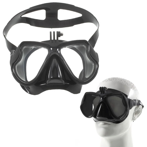 Diving Mask Scuba Goggles Glasses with Camera Mount for GoPro Hero 4/3+/3/2/1 SJ4000/SJ5000 etc - Black - 1