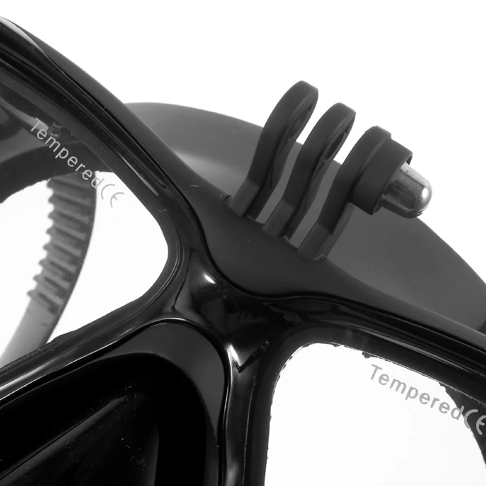 Diving Mask Scuba Goggles Glasses with Camera Mount for GoPro Hero 4/3+/3/2/1 SJ4000/SJ5000 etc - Black - 7