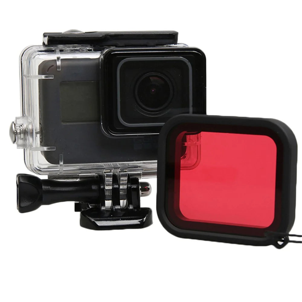 LINGLE AT651 58mm Red Filter Lens for GoPro Hero 5 Black Waterproof Housing - 2