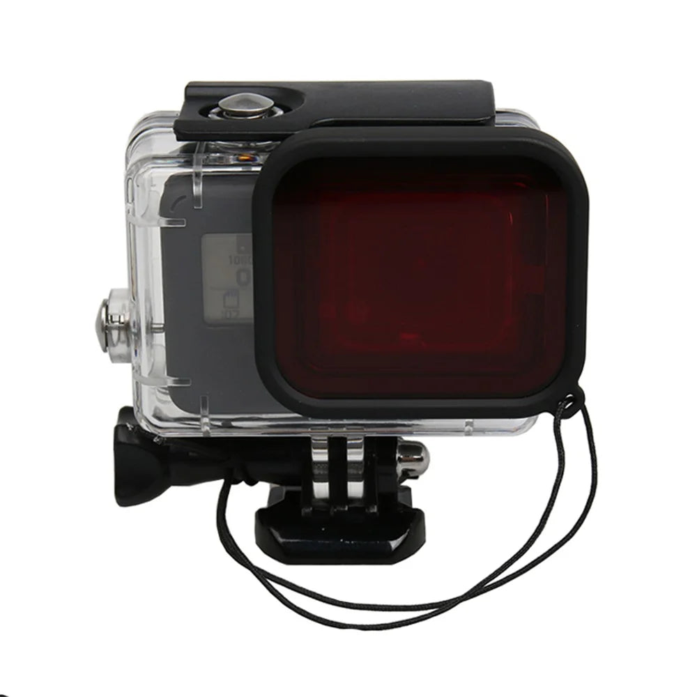LINGLE AT651 58mm Red Filter Lens for GoPro Hero 5 Black Waterproof Housing - 6