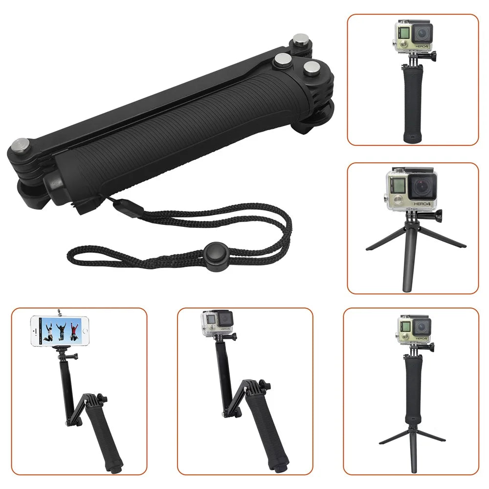 3-Way Waterproof Selfie Monopod Grip Tripod Mount for GoPro / SJCAM / Xiaoyi etc - 5