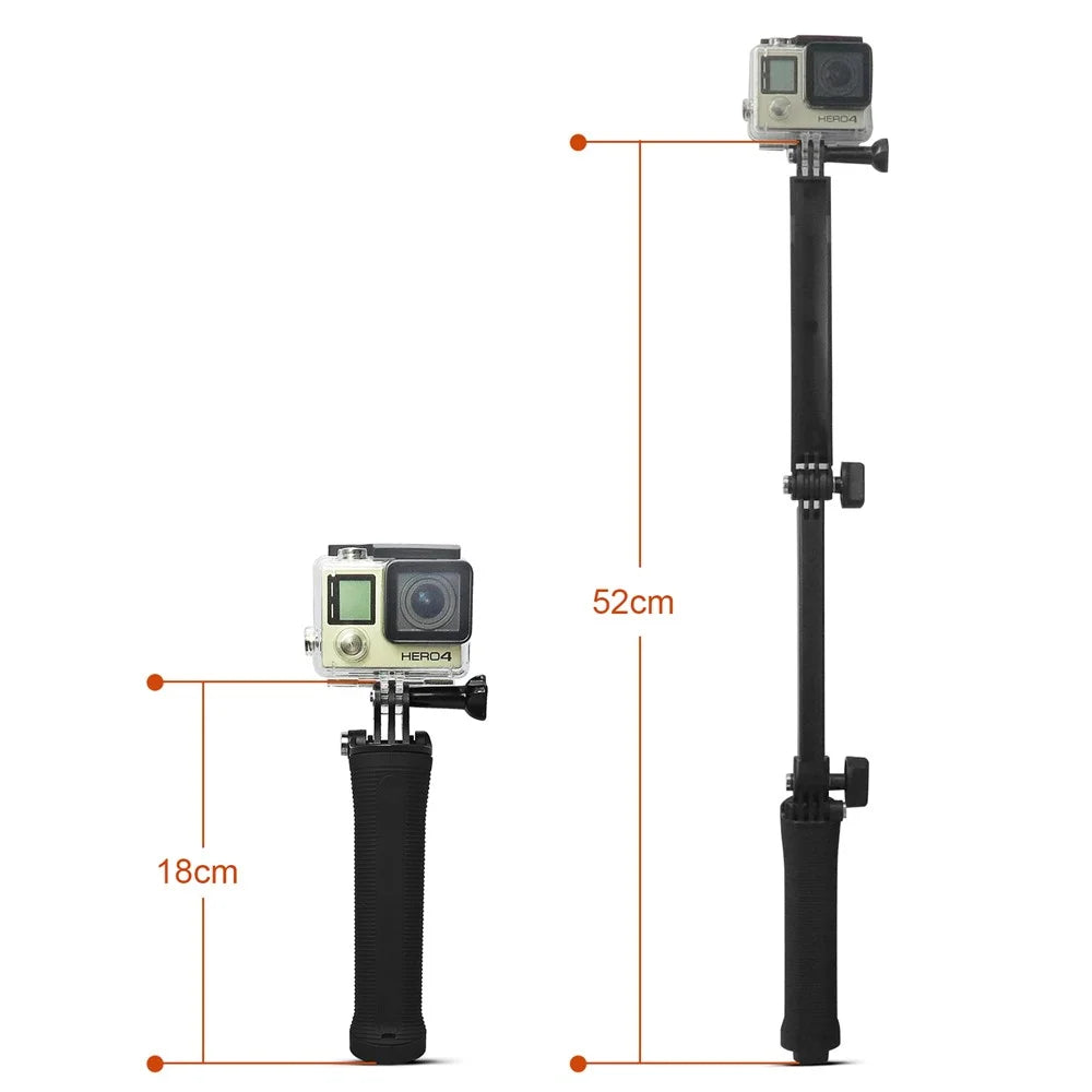 3-Way Waterproof Selfie Monopod Grip Tripod Mount for GoPro / SJCAM / Xiaoyi etc - 6