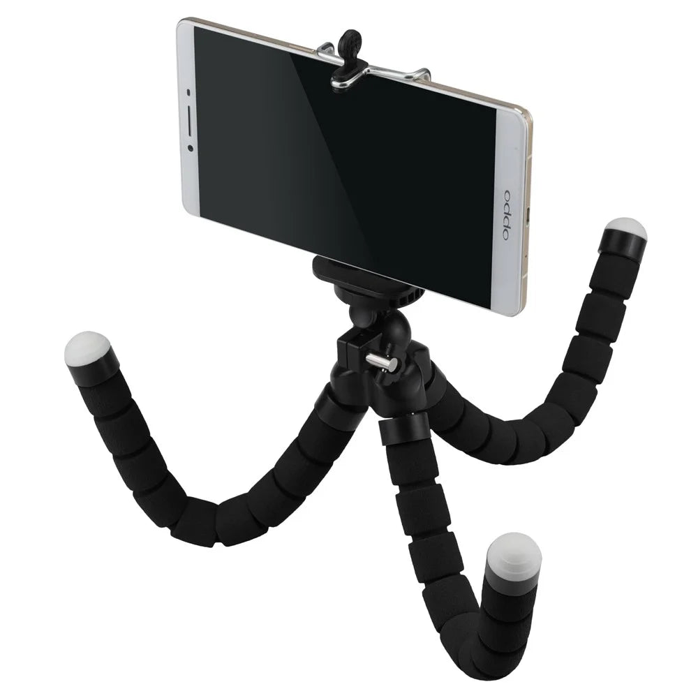 XTGP369 Universal Octopus Tripod Stand Holder for Action Cameras, DSLR Cameras, Smartphones - Black - 5