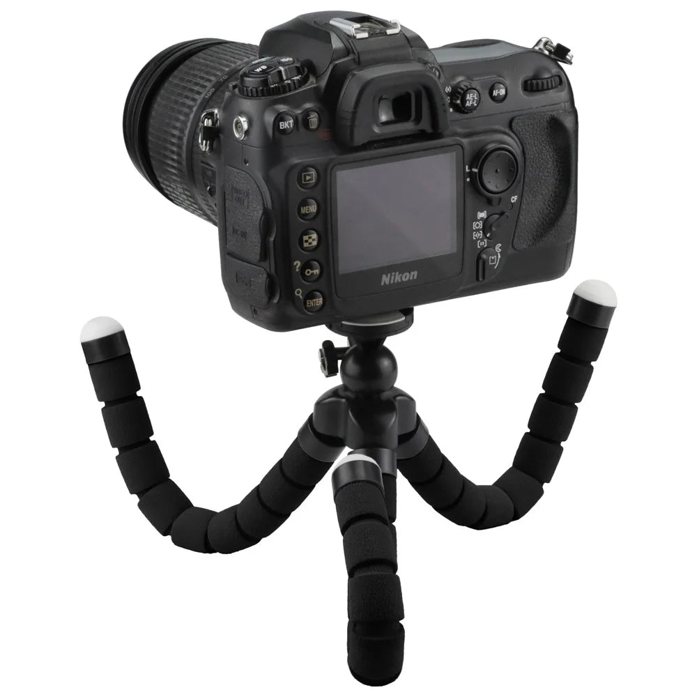 XTGP369 Universal Octopus Tripod Stand Holder for Action Cameras, DSLR Cameras, Smartphones - Black - 6