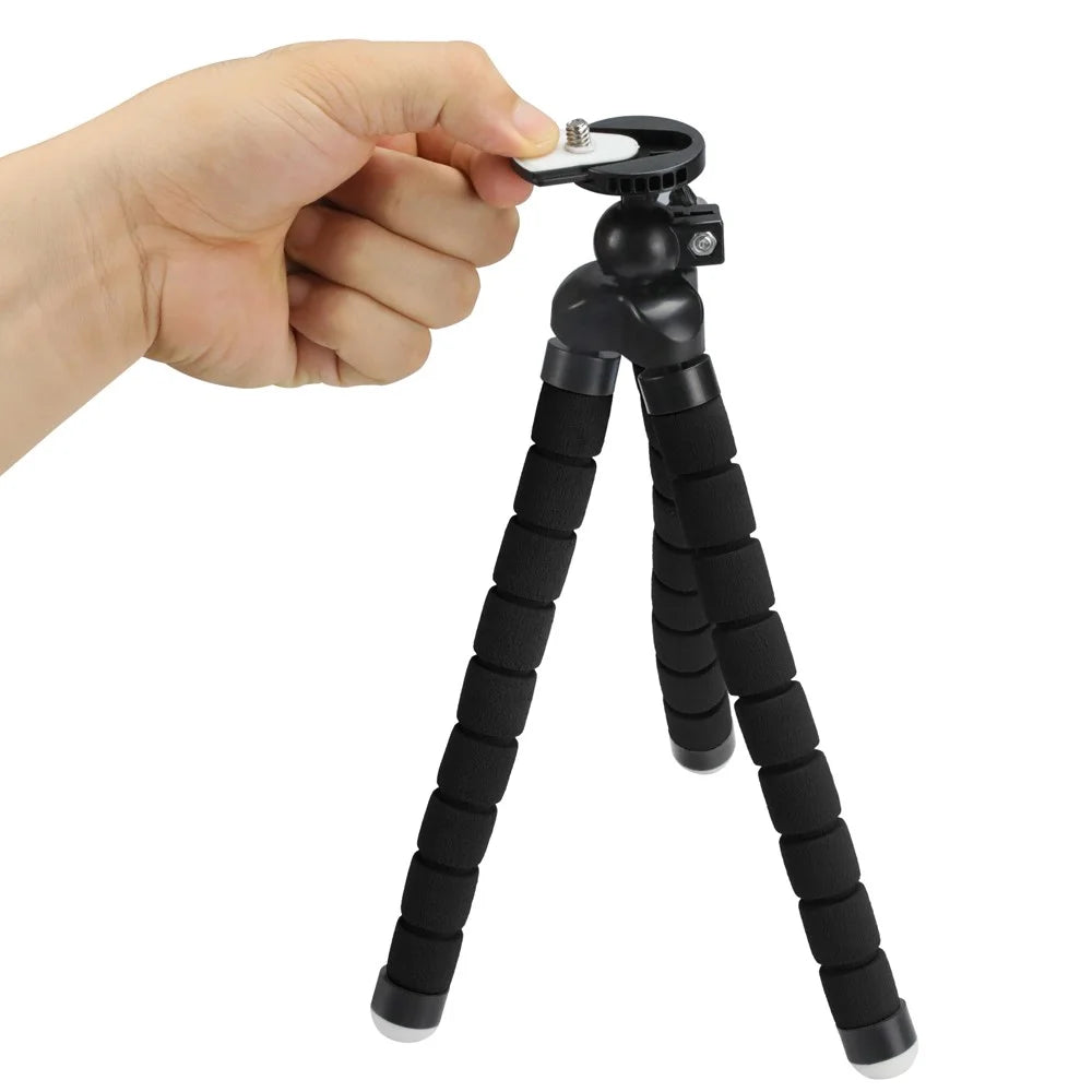 XTGP369 Universal Octopus Tripod Stand Holder for Action Cameras, DSLR Cameras, Smartphones - Black - 7