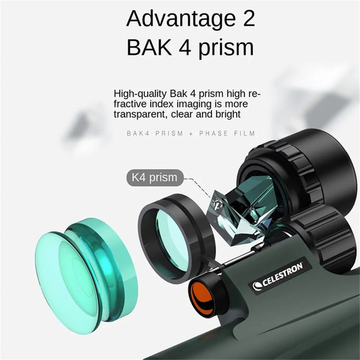 CELESTRON OUTLAND X Series 10X42 Roof Prism Binoculars High Power Telescope HD Waterproof Binoculars for Outdoor Bird Watching Concert Hunting - 4