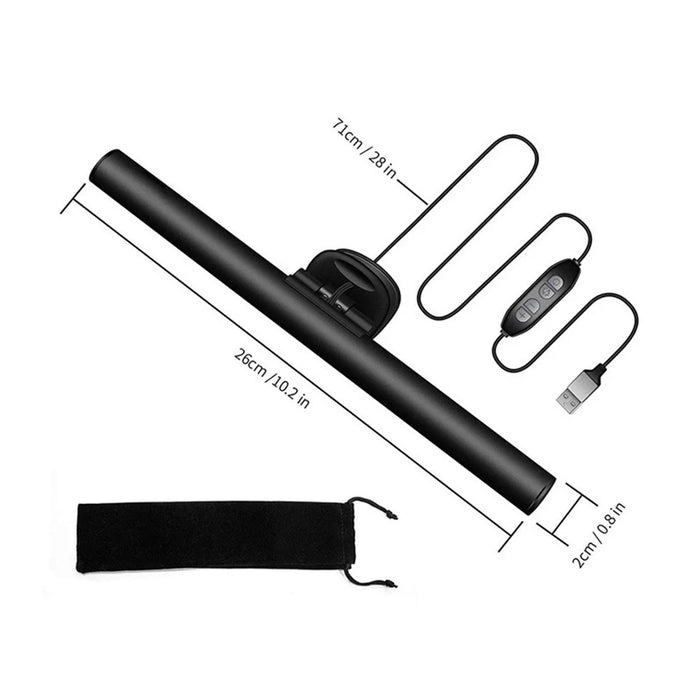 26cm No Glare USB Powered Clip On Laptop Monitor Light Bar Dimmable On Screen Lamp - 2