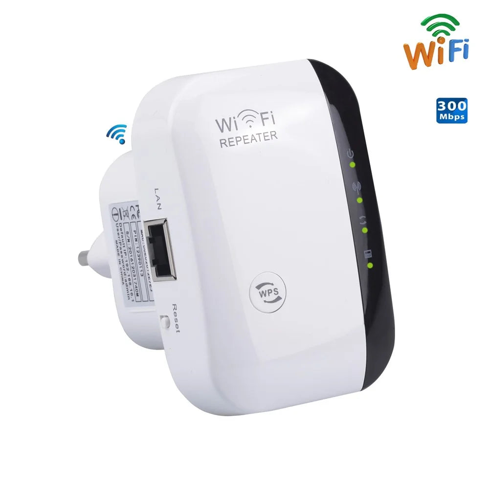 Wireless WiFi Repeater WiFi Range Extender Router Wi-Fi Signal Amplifier 2.4G 300Mbps WiFi Booster - EU Plug - 2