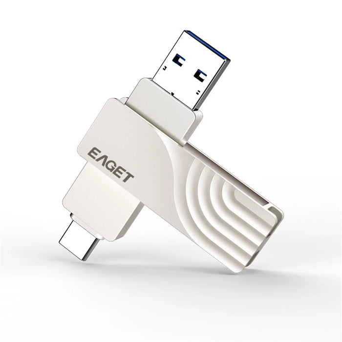 EAGET CF30 2-in-1 Type C USB 3.0 Flash Drive Memory Stick for Type-C Phone Tablet Laptop, 64GB - 3