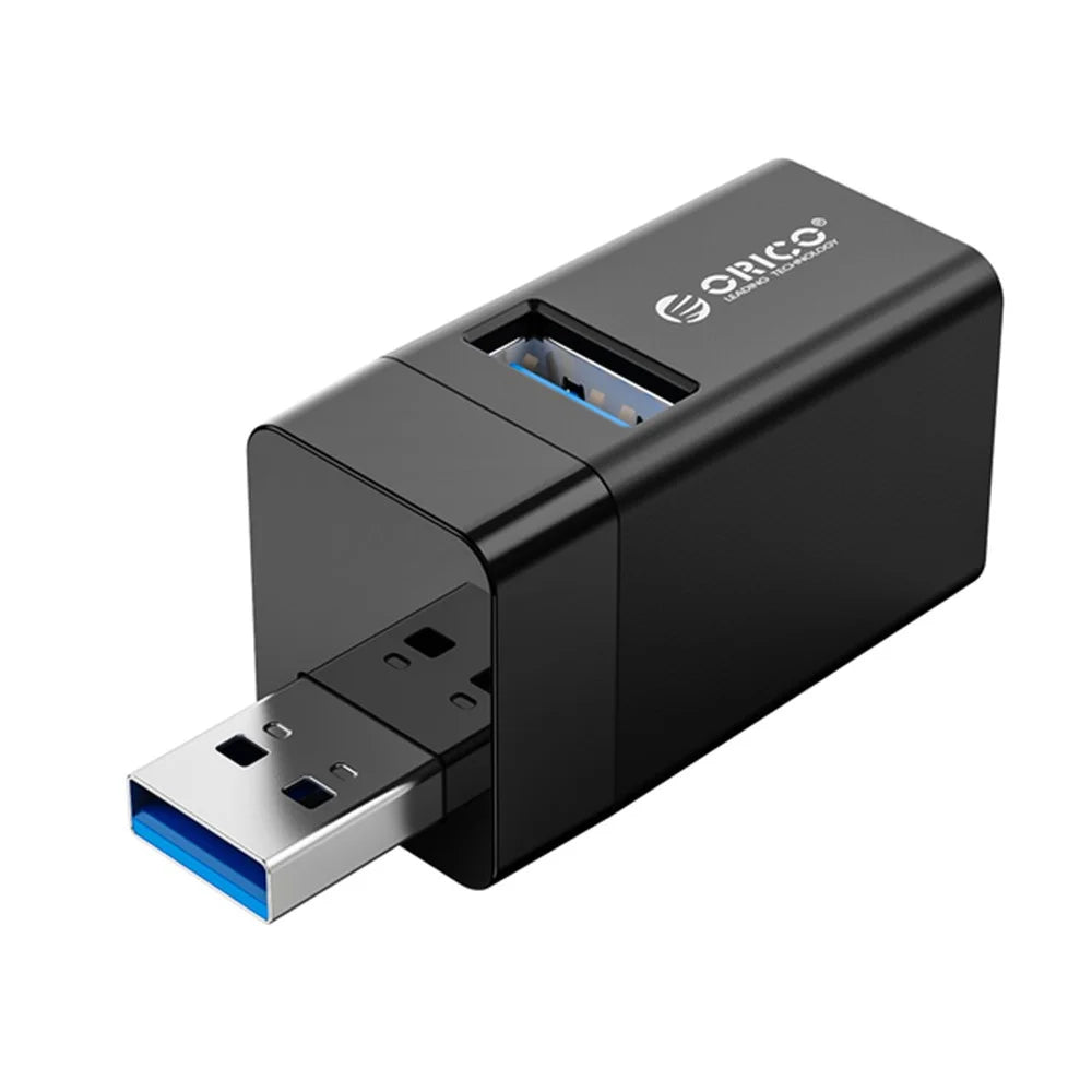 ORICO MINI-U32-BP USB 3.0 Hub Mini USB 2.0 Splitter 3-port High Speed Expanded Wireless USB HUB for Desktop Laptop - Black - 1
