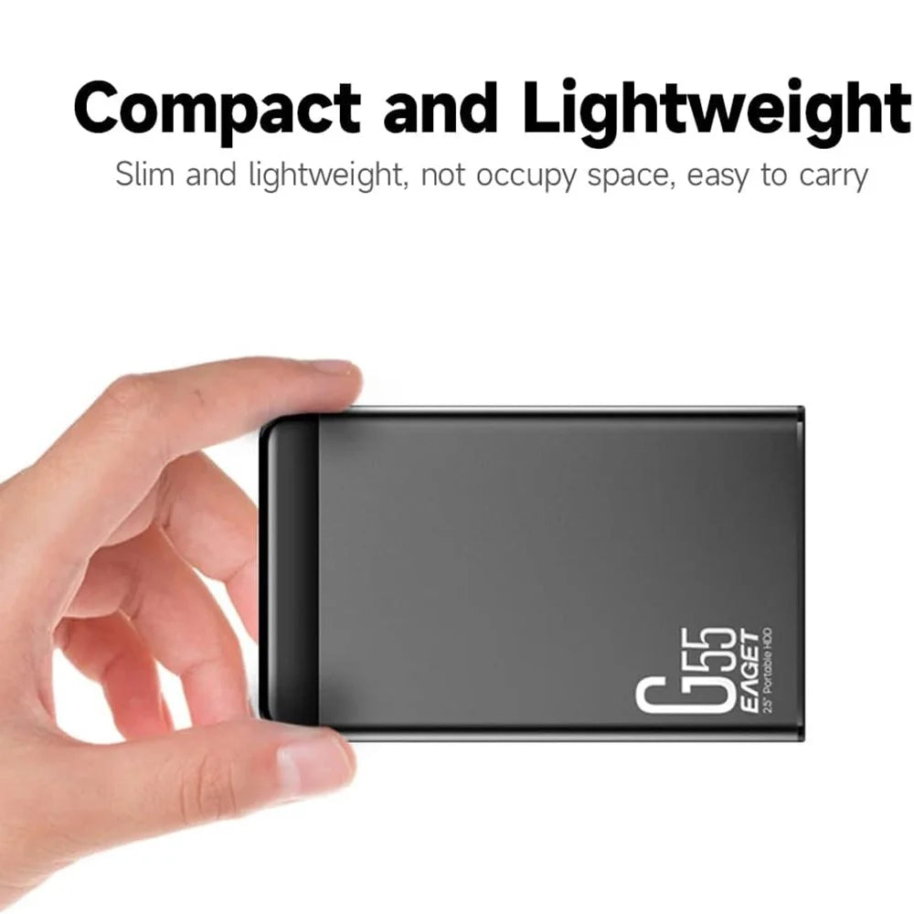 EAGET G55 1TB 2.5 Inch Portable External Hard Drive USB 3.0 HDD Storage Drive with 110MB / s Read Speed - 2