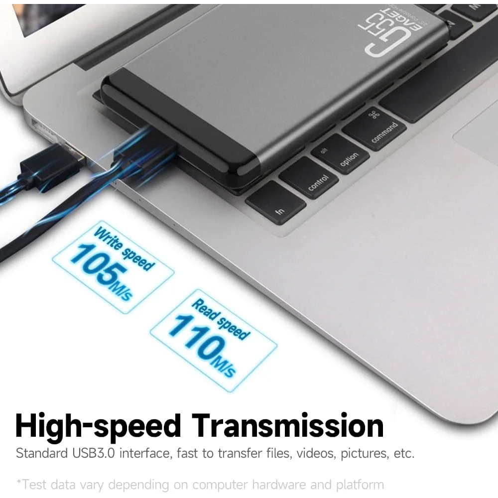EAGET G55 1TB 2.5 Inch Portable External Hard Drive USB 3.0 HDD Storage Drive with 110MB / s Read Speed - 5
