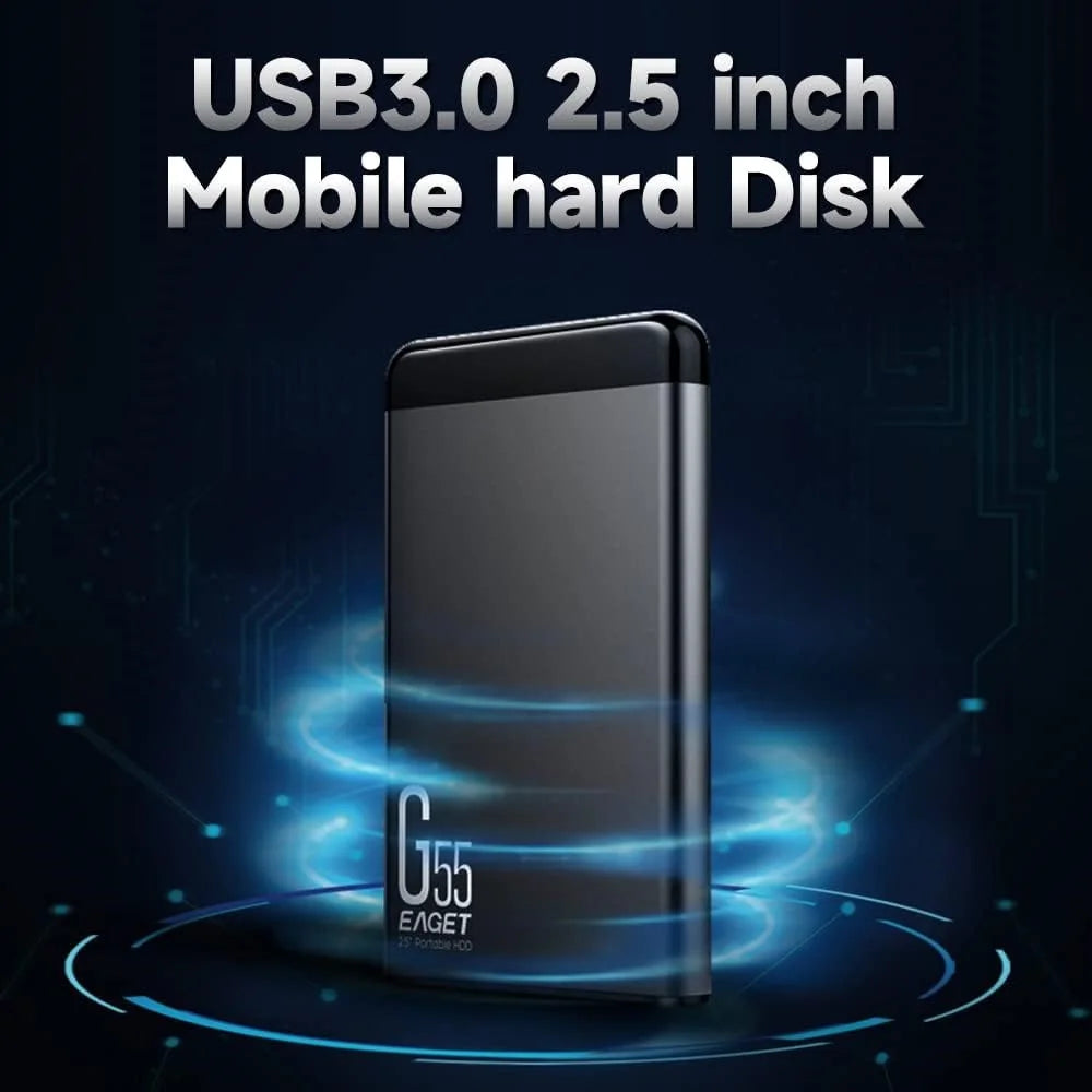 EAGET G55 1TB 2.5 Inch Portable External Hard Drive USB 3.0 HDD Storage Drive with 110MB / s Read Speed - 6