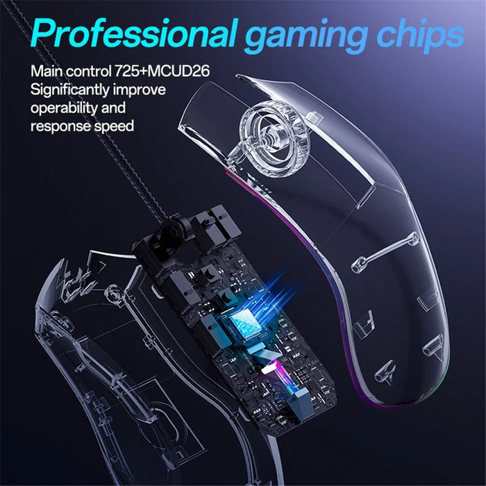 YESIDO KB20 USB Wired Gaming Mouse 7200DPI RGB Light Computer Laptop Mice - 3