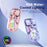 Rechargeable Computer Mouse Wireless Dual-Mode Mouse for Gaming Office Work - Purple - 6