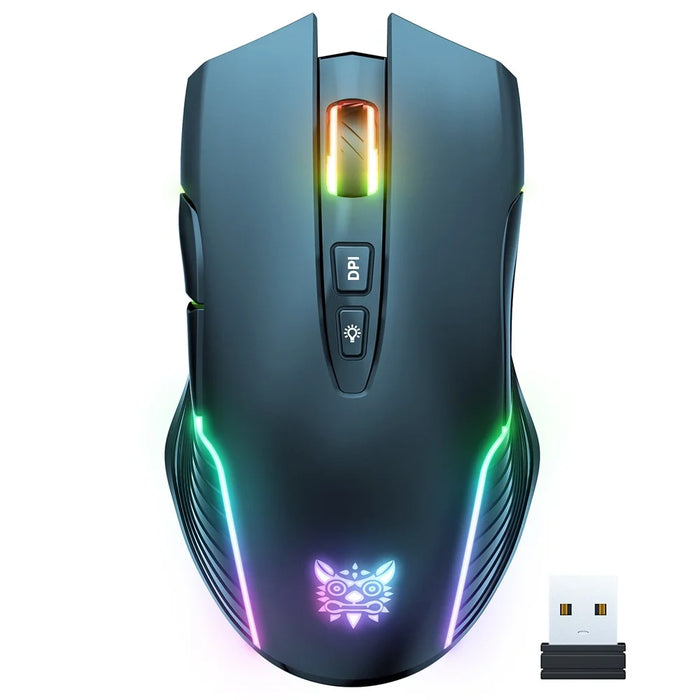 ONIKUMA CW905 Rechargeable 2.4G Wireless Gaming Mouse RGB Light Computer Mice - Black - 2