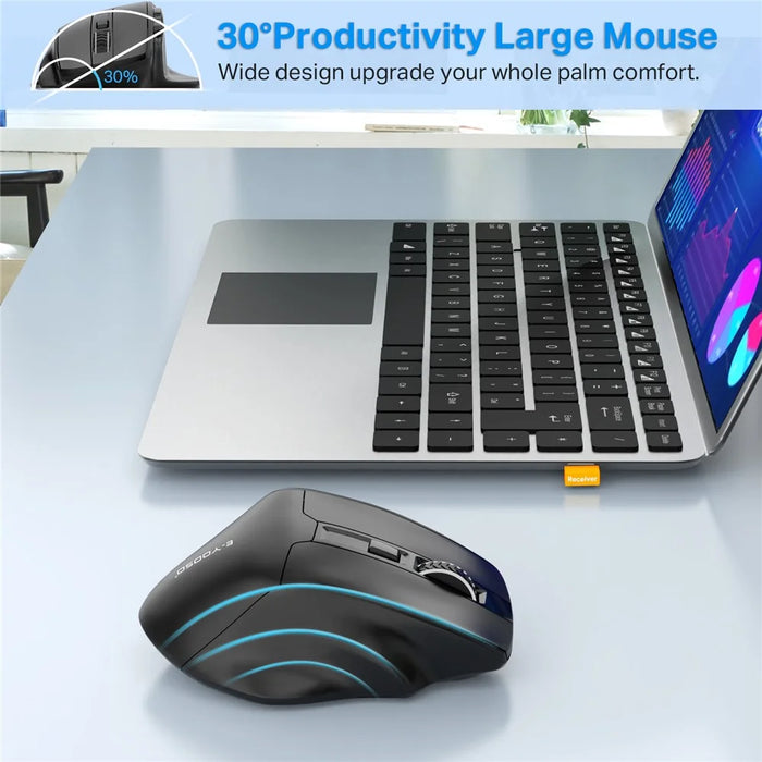 E-YOOSO X31 2.4G Wireless Ergonomic 6-Key Laptop Computer Mouse for Home and Office - 3