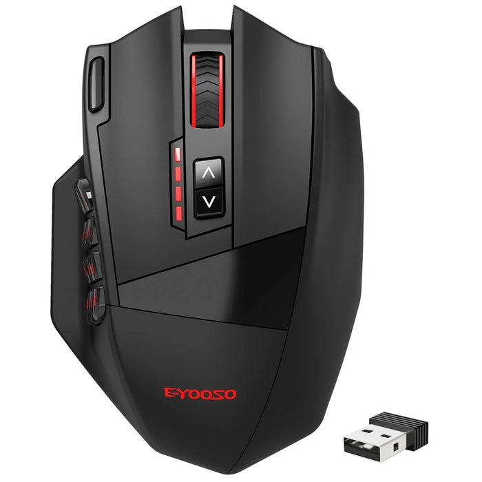 E-YOOSO X33 2.4G Wireless + USB-C Wired Computer Gaming Mouse with 12 Side Buttons - 1