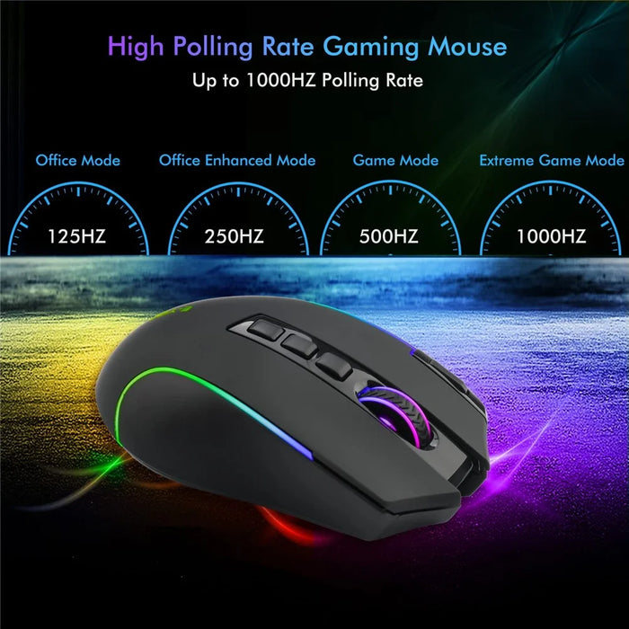 E-YOOSO X11 USB Wired+2.4G Wireless Gaming Mouse Ergonomic Design for Mac / PC / Laptop - 4