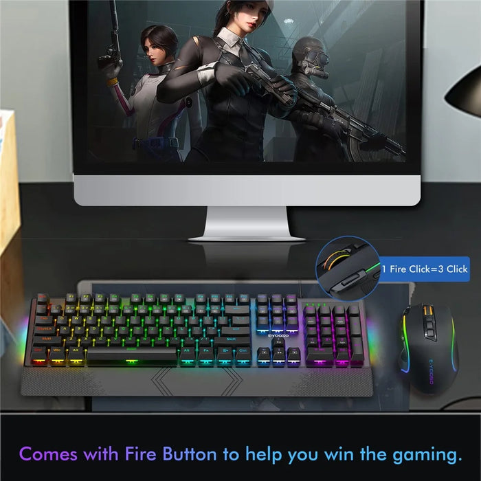 E-YOOSO X11 USB Wired+2.4G Wireless Gaming Mouse Ergonomic Design for Mac / PC / Laptop - 7