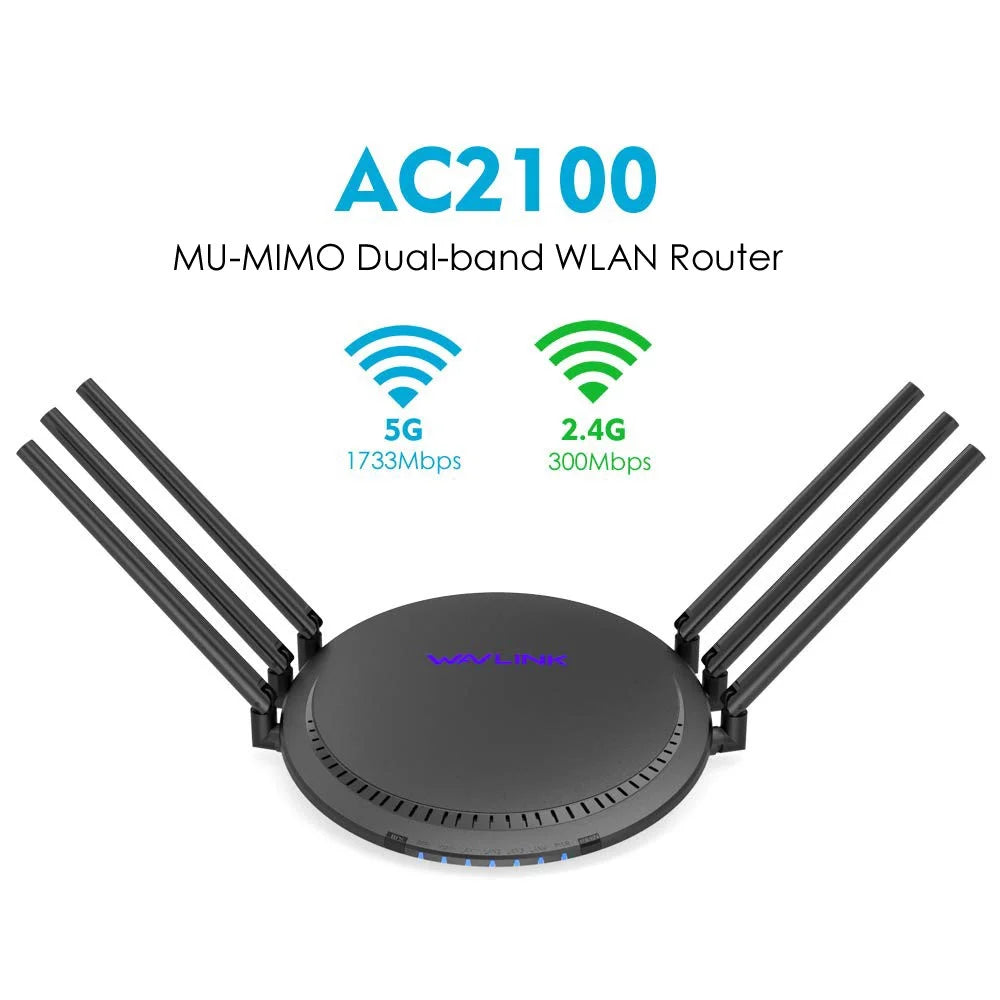 WAVLINK WN531A6 AC2100 Gigabit Ethernet Port WiFi Router Dual Band Wireless Repeater - US Plug - 7