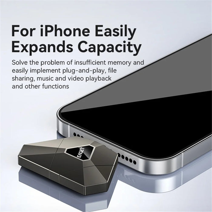 EAGET I90 USB / 8-Pin / Type-C 3-in-1 256GB U-Disk Computer Tablet Phone Flash Drive - 5