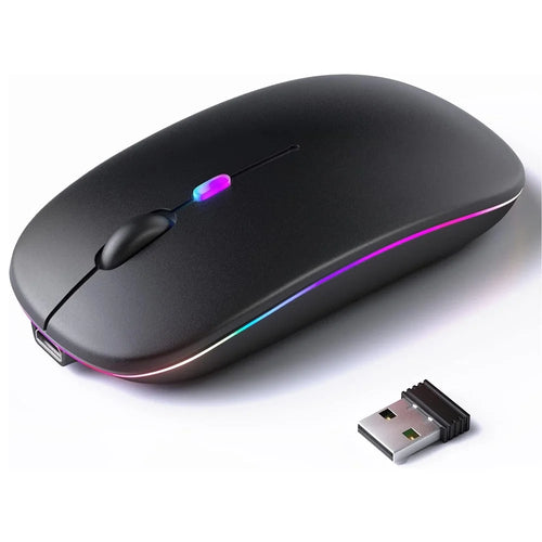 M105D Bluetooth-compatible / 2.4G Wireless Mouse Silent Backlight Computer Laptop Mice - Black - 1