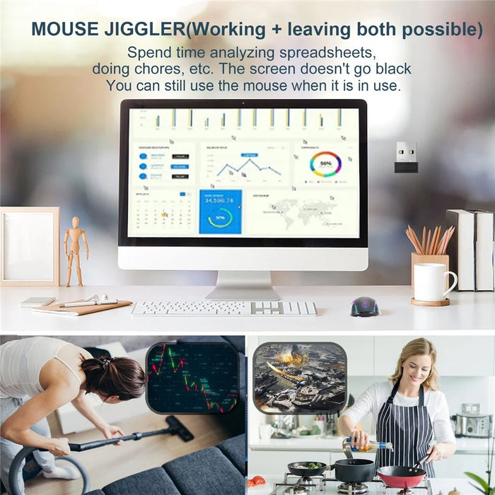 USB Mouse Jiggler Portable Mini Mouse Mover, Driver-Free for Computers, Laptops - 2